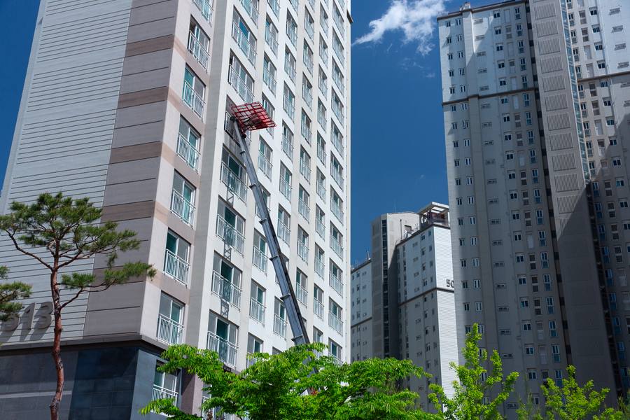 수영동 인근 이삿짐 운반 모습